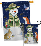 Lodge Snowmen - Winter Wonderland Winter Vertical Impressions Decorative Flags HG114206 Made In USA