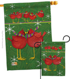 Callin All Cardinals - Winter Wonderland Winter Vertical Impressions Decorative Flags HG114216 Made In USA