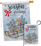 Season Greetings - Winter Wonderland Winter Vertical Impressions Decorative Flags HG114231 Made In USA