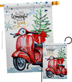 Winter Scooter - Winter Wonderland Winter Vertical Impressions Decorative Flags HG114252 Made In USA