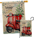 Winter Scooter - Winter Wonderland Winter Vertical Impressions Decorative Flags HG114252 Made In USA