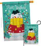 Best Wish Snowman - Winter Wonderland Winter Vertical Impressions Decorative Flags HG114255 Made In USA