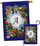 Winter A Initial - Winter Wonderland Winter Vertical Impressions Decorative Flags HG130079 Made In USA