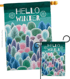 Winter Hello - Winter Wonderland Winter Vertical Impressions Decorative Flags HG130290 Made In USA