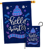 Hello Winter - Winter Wonderland Winter Vertical Impressions Decorative Flags HG137258 Made In USA