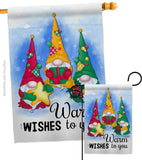 Warm Wishes - Winter Wonderland Winter Vertical Impressions Decorative Flags HG137305 Made In USA