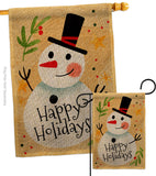Happy Snowman - Winter Wonderland Winter Vertical Impressions Decorative Flags HG137614 Made In USA