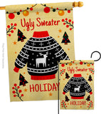 Ugly Sweater - Winter Wonderland Winter Vertical Impressions Decorative Flags HG137631 Made In USA