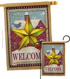 Welcome Winter Farm - Winter Wonderland Winter Vertical Impressions Decorative Flags HG191072 Made In USA