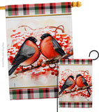 Winter Love Birds - Winter Wonderland Winter Vertical Impressions Decorative Flags HG192291 Made In USA