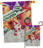 Frosted Snowman - Winter Wonderland Winter Vertical Impressions Decorative Flags HG192292 Made In USA