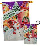 Frosted Snowman - Winter Wonderland Winter Vertical Impressions Decorative Flags HG192292 Made In USA