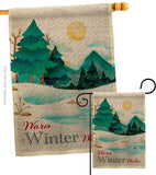 Winter Wishes - Winter Wonderland Winter Vertical Impressions Decorative Flags HG192681 Made In USA