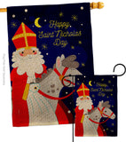 Saint Nicholas Day - Winter Wonderland Winter Vertical Impressions Decorative Flags HG192690 Made In USA