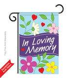 Two Group G150042-P2 Welcome In Loving Memory Inspirational Expression Applique Decorative Vertical 13" x 18.5" Double Sided Garden Flag