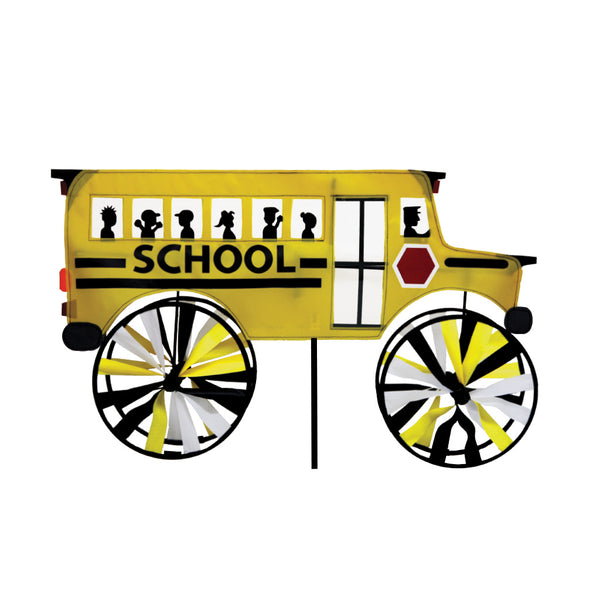 Two Group - WW175013 School Bus Special Occasion - Everyday Applique Decorative Windwheel 20" x 49"